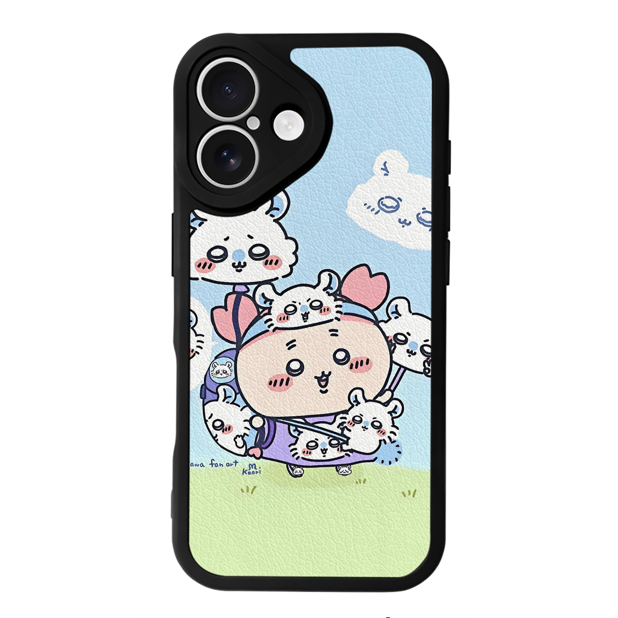 （画像用） ちいかわ Chii-kawa 【iPhone 16シリーズ対応】シリコンスマホケース（レザー調） 材質：シリコン